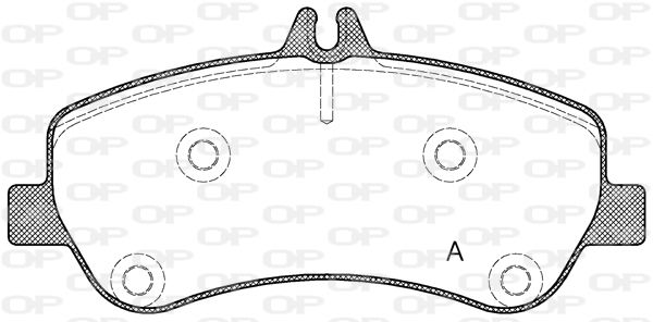 OPEN PARTS Комплект тормозных колодок, дисковый тормоз BPA1377.00